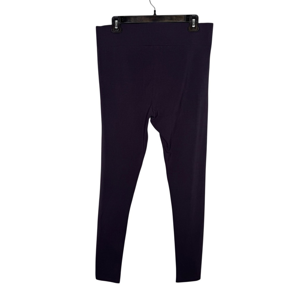 LOGO Layers Purple Pull On Legging Pants Size S Minimalist Casual Stretch